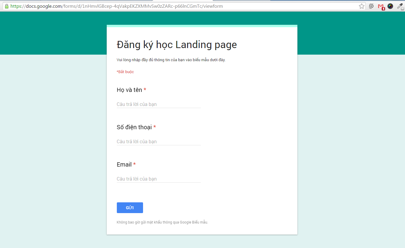 google form preview 2