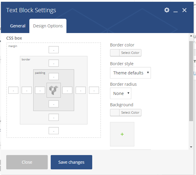 text block settings 2